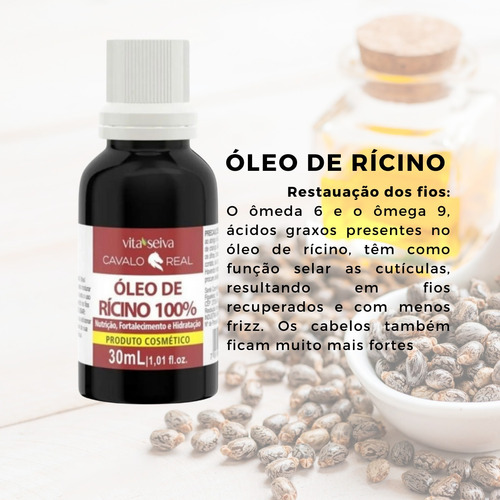 Imagem 4 de 7 de Óleo De Rícino Cavalo Real Vita Seiva 100% Vegetal