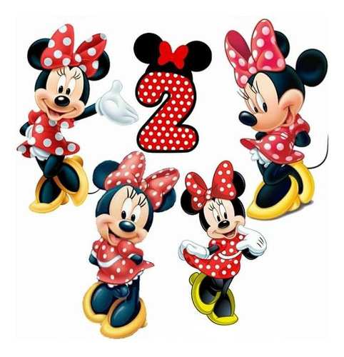 Kit Figuras De Coroplast Personalizado Minnie Mouse