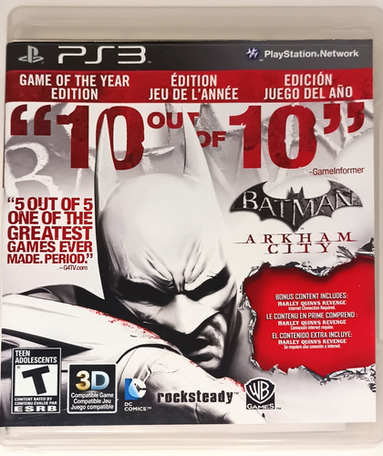 Ps3 Batman Arkham City  Edición Juego Del Año