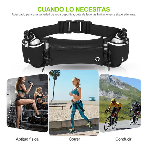 Cómoda Riñonera Deportiva Para Correr Con Botella De Agua
