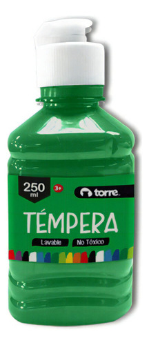 Tempera Torre 250ml Colores Verde Oscuro