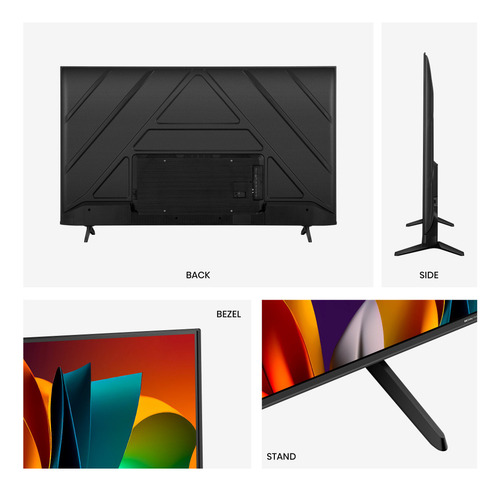 Pantalla 50 Hisense Uhd 4k Tv 50a6n Smart Tv Negro