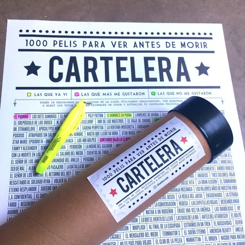 Imagen 2 de 4 de Poster Cartelera, Rocola Y Libroteca / Pack Listas