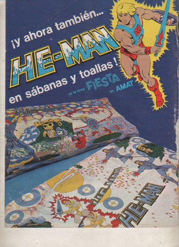 Publicidad De Revista Sabanas Y Toallas -  He Man -  Años 80