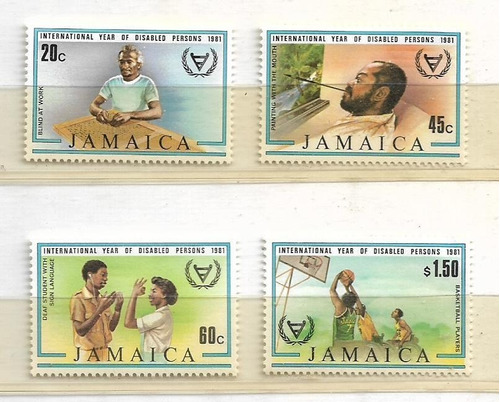 Jamaica 1981 Serie Mint Compl 524/7 Discapacidad Día Mundial