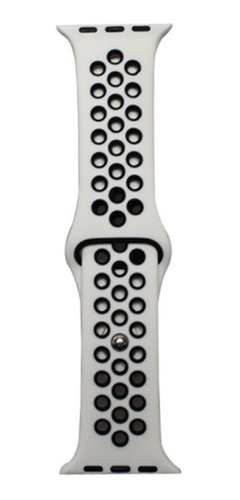 Pulseira Estilo Nike Para Apple Watch 38/40mm Branca Preto