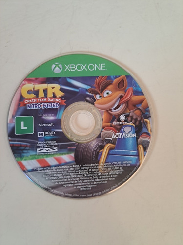Crash Team Racing Nitro Fueled Xbox One Mídia Física