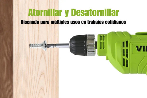 Imagen 4 de 7 de Taladro Eléctrico Vido 450w Con Modo Atornillador