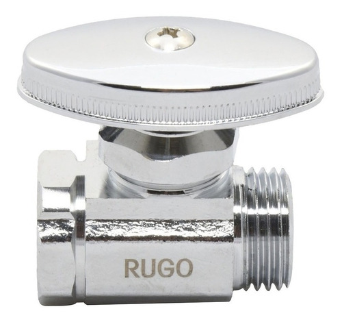 Llave De Control Recta 6 X 4.8 X 2.5 Cm Plata Rugo Dh