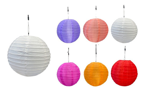 Pantalla De Papel Con Forma De Globo 20 Cm Colores