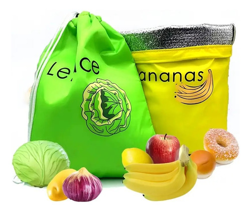 2 Bolsas Para Conservar Y Almacenar Frutas Y Verduras