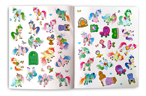 3 Libros Con Stickers De Animales - Dinosaurios - Unicornios