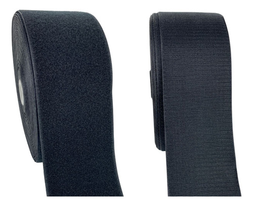 Rollo Contactel Velcro 10cm De Ancho 25 Metros Largo Negro