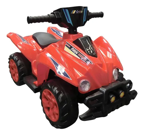 Cuatriciclo Infantil Paw Patrol Eléctrico Con Luz Y Música Color Rojo