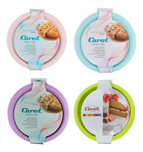 Tartera Siliconada Carol Pasta Frola Molde Postre 25,5 Cm