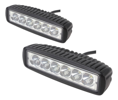 Pack X2 Foco Led Focos Neblineros Led Barra Led 4x4 18w