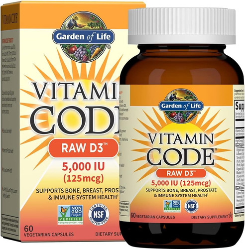 Vitamina D3 5000 Iu Garden Of Life 60 Cápsulas