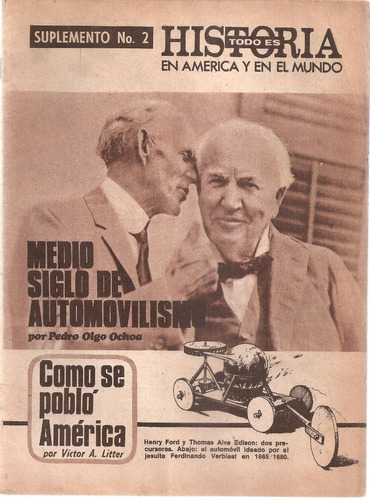 Revista Suplemento Todo Es Historia Nº 2 Automovil