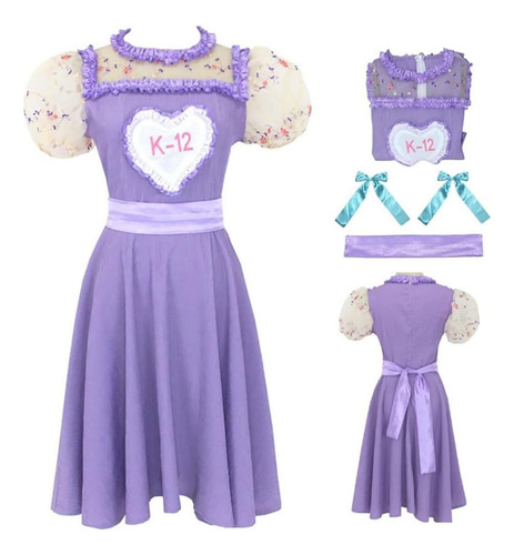 K-12 Disfraz De Cosplay K-12 Vestido Morado Uniforme Traje D