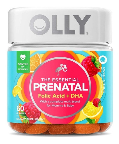 Multivitamínico Prenatal Olly 60 Gomas Ácido Fólico Omega 3