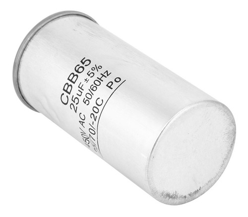 Condensador Cbb65 25uf 450v, Carcasa De Aluminio, Antiexplos