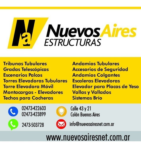 Tribunas Gradas Escenarios Montacargas Torres Elevadoras