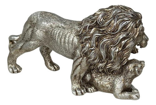 Estatua De León, Figura De Animal, Escultura De Resina Para