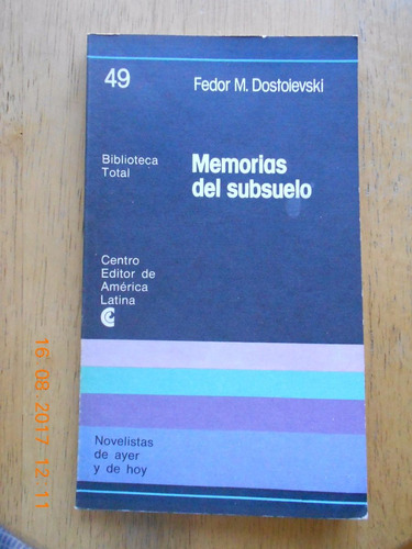 Memorias Del Subsuelo - Fedor M. Dostoievski