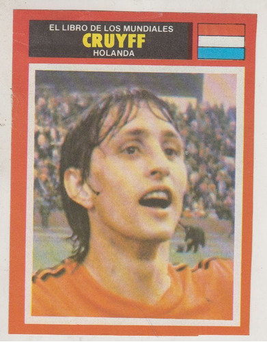 Futbol Holanda 1974 Tarjeta Johan Cruyff Idolo Mundial Raro