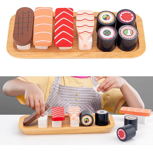 Ba Juego De Sushi De Madera Juego De Juguetes De Comida,
