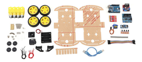 Chasis De Carro Kit Robot Compatible Para Arduino, 4wd