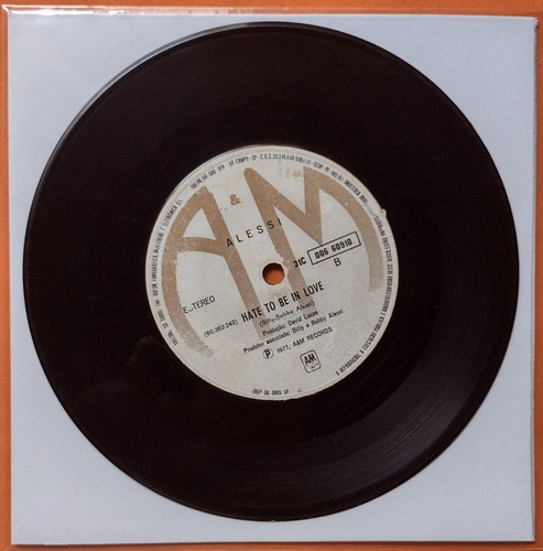 Compacto Alessi All For A Reason Hate To Be In Love Vinil (Usado)