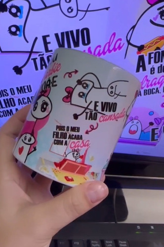 Arte Caneca Flork Barbie Mãe Av027