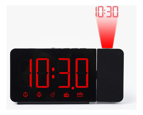 Popular Reloj Despertador De Radioproyección Con Pantalla Le