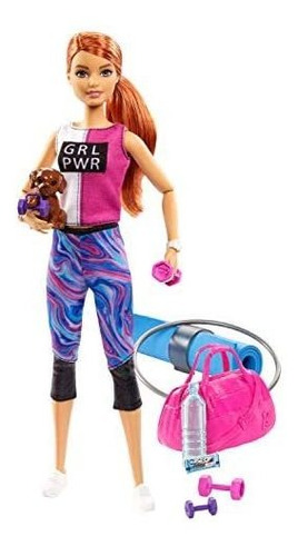 Muñeca Barbie Fitness Yoga Accesorios Y Perrito Original