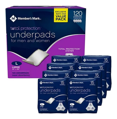 Member's Mark Protección Total Toallas De Cama Underpads 120