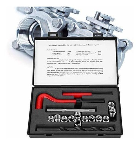 Imagen 2 de 4 de Unids Hilo Reparacion Kit Mx. Rosca Inserto Acero Grifo