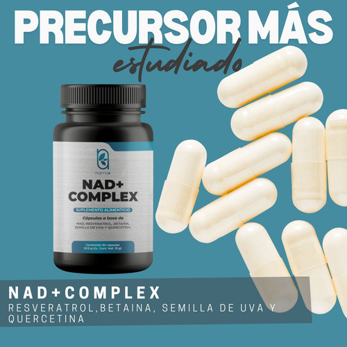 Naíma Nad 30 Cáps Nicotinamida Adenina Dinucleótido + Resveratrol Sabor Sin Sabor