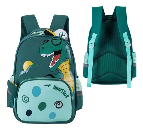 Mochila Infantil For Jardín De Infantes Dinosaurios Animales