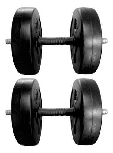 Kit 40 Kg. Mancuernas A Rosca + 40 Kg De Discos 4x10kg