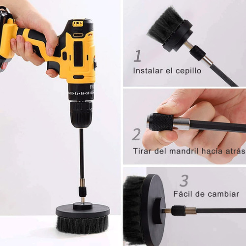 Cepillo Para Taladro De Limpieza,16 Piezas Juego De