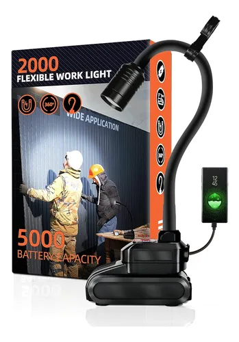 Lámpara De Trabajo Led, 2000 Lúmenes, Linterna Flexib...