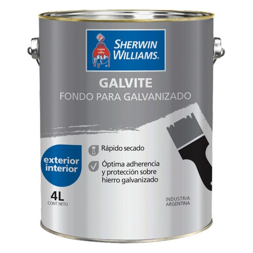 Galvite Hierro Galvanizado Probase Sherwin Williams 4lt 