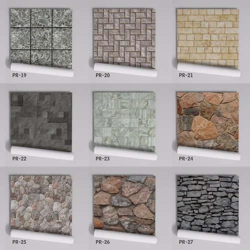 Imagem 7 de 10 de Papel De Parede Adesivo Pedras Canjiquinha Pr-03 - 12 Unids