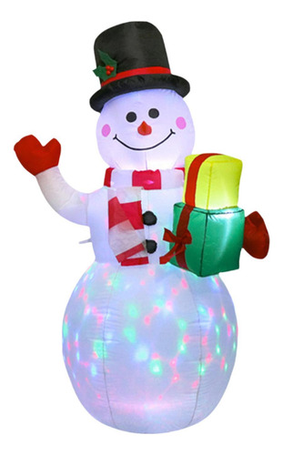 Muñeco De Nieve Inflable Navideño Para Decoración Con Luz