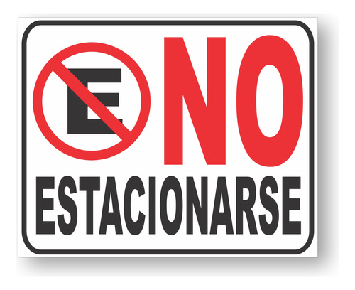 Calcomanía No Estacionarse Para Puerta.