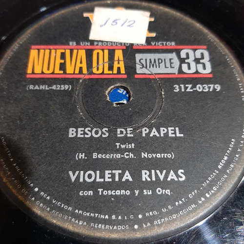 Simple Violeta Rivas Con Toscano Orquesta Vik Nueva Ola B C1