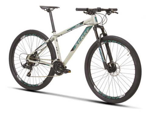 Bicicleta Mtb Sense One 2023 Freio Hidráulico 3x7v Shimano Cor Cinza/Acqua Tamanho do quadro S