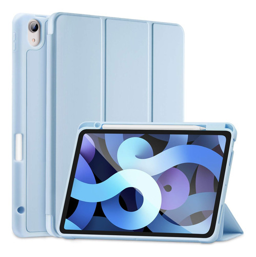 Funda iPad Air 4 Siwengde Rígida Soporte Lápiz Azul Claro