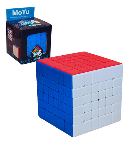 Cubo Mágico Profissional 6x6x6 Estrutura Colorido